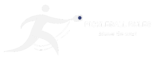 pickleball player hitting ball