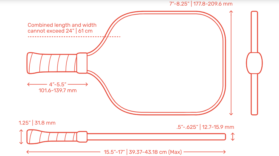 pickleball paddle size and dimensions pickleball paddle size and dimensions